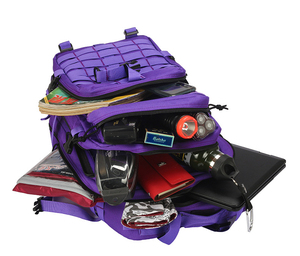Sac à dos de voyage extérieur violet 45L, style Molle, imperméable, robuste, pour randonnée, camping, trekking, sac à dos pour ordinateur portable, multi-poches - Product Image 2