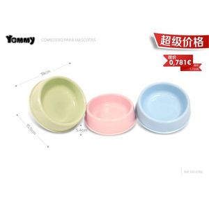 Comedero para mascotas Yommy de 21 cm, plato individual de plástico para gatos y perros - Product Image 2