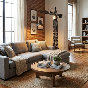 Lámpara de Pie de Estilo Nórdico Minimalista IQBAL COLLECTION, Negra, Altura Ajustable, Bombilla LED, Metal, 2700K, Luz Blanca Cálida Suave, para Oficina, Fácil de Usar - Product Image 4