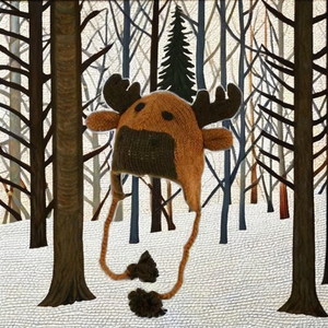 Chapeau en laine 100% tricoté à la main, motif élan, unisexe, pour les activités de plein air, le ski, la plage, le cyclisme et les sports - Product Image 6