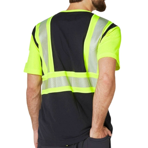 Premium Quality Hi <b>Vis</b> Work Cotton <b>T</b> <b>Shirt</b> with <b>High</b> Visibility Reflective Tape Unisex Slim Fit Hi <b>Vis</b> Tshirt - Product Image 3