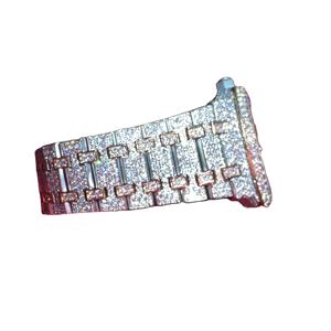 Reloj de Lujo de Alta Gama con Diseño Redondo, Oro VVS, Moissanita, Resistente al Agua, para Hombre, con Diamantes, Manecillas con Incrustaciones, Compra al por Mayor, EE. UU. - Product Image 3