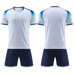 Uniforme de Entrenamiento de Fútbol de Alto Rendimiento, Camiseta y Pantalones Cortos Deportivos para Hombre, Transpirable, Antibacterial, 100% Poliéster - Product Image 2