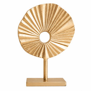 Sculpture abstraite en aluminium doré de qualité supérieure, statue géométrique moderne en métal pour la décoration de maison de luxe, objet décoratif de bureau - Product Image 5