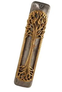 New Arrival Silver Branch Mezuzah <b>Case</b> Handmade Jewish Doorpost Blessing Premium Judaica Decor Gift - Product Image 2