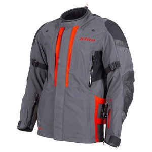 Veste de moto pour homme Klim Latitude, manches longues, gris et rouge, blocs de couleur, respirante, toutes saisons, équipement pour adultes - Product Image 5