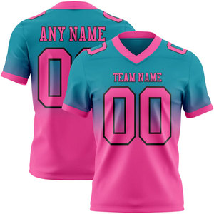 Maillot de football américain personnalisé sublimé, col en V, manches courtes, unisexe, adulte, respirant, en polyester, nom de l'équipe, n'importe quel nom 00 - Product Image 4