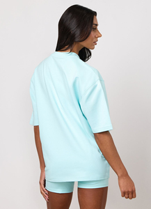 T-shirt court de sport pour femme, coupe ajustée, respirant, manches courtes, couleurs personnalisées, impression sérigraphique sur mesure, OEM, vente en gros - Product Image 6