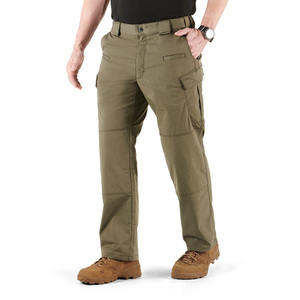 Men's Olive Green <b>Cargo</b> <b>Work</b> <b>Pants</b> Polyester Abrasion Resistant Multi Pocket Utility Trousers for Industrial Use - Product Image 4