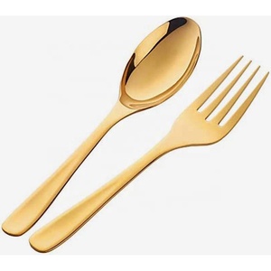 Logotipo personalizado para acampada al aire libre, juego de cubiertos de acero inoxidable con mango de diseño de extremo de corazón en relieve, pulido de espejo de lujo - Product Image 2