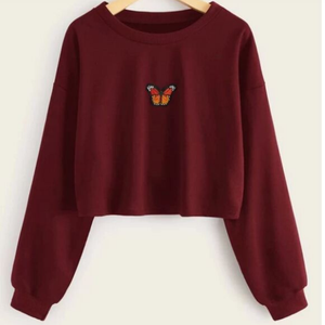 Sweat-shirt à capuche en polaire pour femme, manches longues, écologique, chaud, coupe courte, avec logo sur le devant - Product Image 5