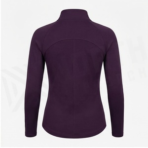 Ensemble de yoga pour femme North Approach, col zippé, manches longues, couleur unie, imprimé, broderie frontale, séchage rapide, anti-transpiration, vêtements de sport - Product Image 3