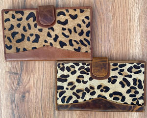Handmade Fashionable Hair on Animal Print Bi-Fold Slim <b>Wallet</b> Credit <b>Card</b> Case Beautiful & Durable Genuine Leather Women's Purse - Product Image 2