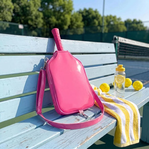 Genuine leather Pickleball Paddle Bag case designed for <b>secure</b> travel and <b>equipment</b> organization in wholesale price - Product Image 2
