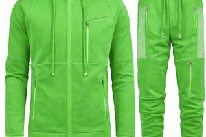 Survêtements pour hommes confortables, solides, décontractés, respirants, avec fermeture éclair, légers, à capuche, en polaire, pour la course hivernale, vente en gros - Product Image 6