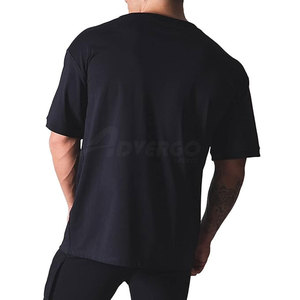 เสื้อยืดโอเวอร์ไซส์สีพื้นทรงหลวม พิมพ์โลโก้ตามสั่ง สำหรับผู้ชาย ใส่ได้ในฤดูร้อน ผลิตจากผ้าฝ้าย 100% ผลิตในประเทศปากีสถาน - Product Image 2
