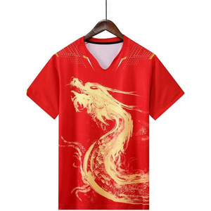 Uniformes de tennis de table sportifs personnalisables, logo personnalisé, tissu respirant, séchage rapide, écologique, haute qualité, manches courtes, été - Product Image 5