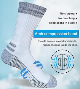 Sport Socks Reinforced <b>Heel</b> & Toe Custom Your Own Brand Letter Logo Low MOQ Custom Logo Positions - Product Image 6