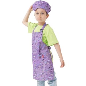 Ensemble tablier et toque de chef pour enfants, tabliers de cuisine pour enfants avec 2 poches pour garçons, filles, tout-petits, peinture, pâtisserie - Product Image 3