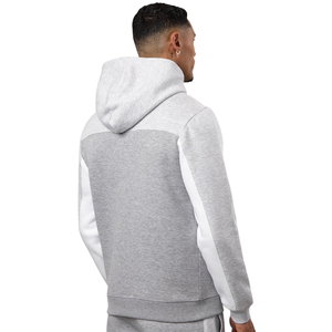 Mens Light Grey Fleece Hooded <b>Tracksuit</b> Casual Athletic Gymwear Jogger Set Streetwear Winter Sports Activewear Outfit - Product Image 2