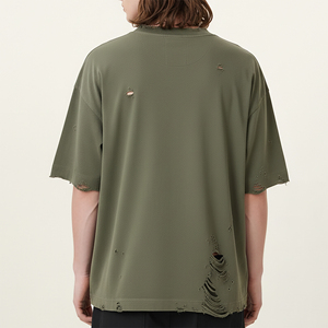 T-shirt pour homme sur mesure, t-shirt en coton confortable, mode streetwear décontractée, fabricant OEM, fournisseur - Product Image 6