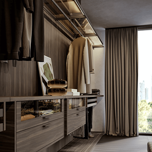 Armoire encastrée sur mesure JY Project, tiroirs en bois, rangement de luxe, meubles de chambre à coucher, usine au Vietnam - Product Image 4