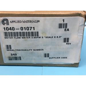 AMAT 1040-01071 <b>METER</b> <b>FLOW</b> <b>WATER</b> 3.5GPM 3 "SCALE X - Trusted Global Legacy Semiconductor Equipment and Parts at - Product Image 4