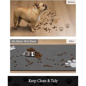 Tappetino Assorbente per Alimentazione Animali Domestici, per Raccogliere Liquidi e Sversamenti di Cibo e Acqua - Product Image 2