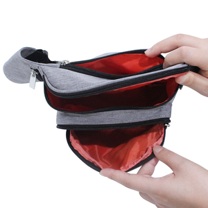 Riñonera de cuero suave con compartimentos con cremallera seguros, correa ajustable, bolso compacto para actividades diarias, compras y caminatas - Product Image 6