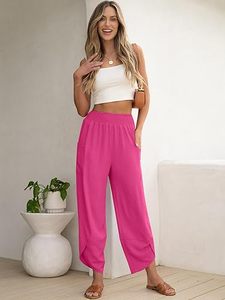 Women Wide Leg Casual <b>Pants</b> - Product Image 4