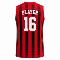 Jersey Voli Sublimasi Custom Unisex Tanpa Lengan Kerah Bulat Menyerap Keringat Bernapas Cepat Kering Atletis 100% Poliester