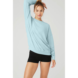 Nouvelle Arrivée T-shirts à Manches Longues pour Femmes Vente en Gros Personnalisée Coupe Ample Décontractée 100% Coton Uni Respirant Couleur Unie - Product Image 1