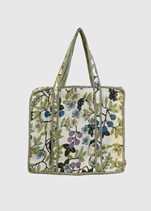 Sac fourre-tout en toile brodée bohème à motif floral pour femme, sac de shopping toutes saisons avec fermeture éclair - Product Image 3