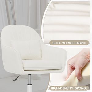 Modern Cute 360 Degrees Swivel Mid Back Office <b>Chair</b> Home Computer <b>Makeup</b> <b>Chair</b> Adjustable Task 360 Degrees Swivel <b>Chair</b> - Product Image 5