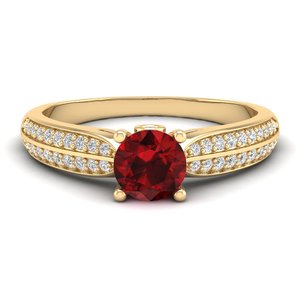 Bagues de luxe REYES en moissanite et rubis en argent sterling 925 pour femmes, vente en gros et au détail, bijoux de mariage - Product Image 1