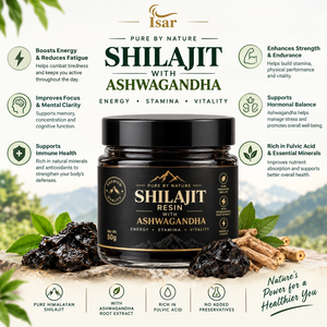 Résine de Shilajit authentique de l'Himalaya 50g avec Ashwagandha – Qualité supérieure – Fournisseur en gros d'Inde – Soutient l'énergie - Product Image 3