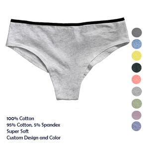Womens Cotton Jersey Underwear Custom <b>Logo</b> <b>No</b> Show Half Slip Panties Size 2XL & 4XL - Product Image 1