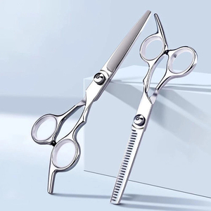 Ciseaux à effiler professionnels 2 pièces, qualité supérieure, pour la coupe de cheveux, usage en salon de coiffure et à domicile, pour hommes - Product Image 1