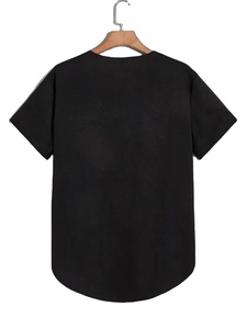 เสื้อยืดผู้ชายลำลองสีพื้นผ้าถักแขนสั้นระบายอากาศได้ดีผ้ายืดปานกลางคอกลมซักเครื่องได้ใส่ได้ทุกฤดู - Product Image 2