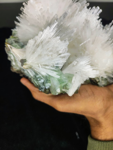 Natural Scolecite with Green Apophyllite <b>Crystal</b> <b>Cluster</b> Premium Mineral Specimen Healing Stone Collectible Display Quality - Product Image 3