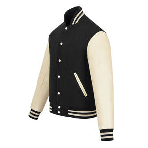 Hot sale Fashion New <b>Men's</b> Bomber <b>Jacket</b> With Large Pockets and Leather Sleeves <b>Men's</b> <b>Baseball</b> <b>Jacket</b> - Product Image 2