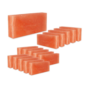 Carreaux de sel naturel aux tons rose chaud et orange, parfaits pour créer des murs décoratifs attrayants. - Product Image 1