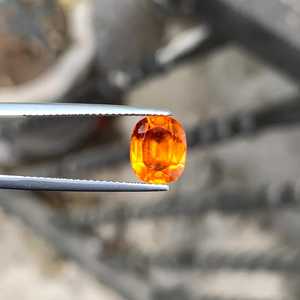 Pierre précieuse naturelle grenat orange, facettée, qualité supérieure, pour la fabrication de bijoux - Product Image 3