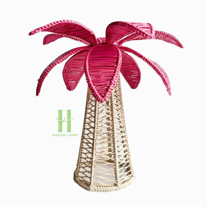 Nouveau design 2026 – Lanternes et pots à bougies en rotin naturel, designs OEM personnalisés, décoration palmier faite à la main pour la maison - Product Image 4