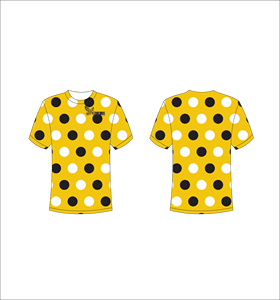 T-shirt à manches courtes jaune à pois pour homme, col rond, coupe classique, vêtement décontracté, respirant, imprimé - Product Image 1
