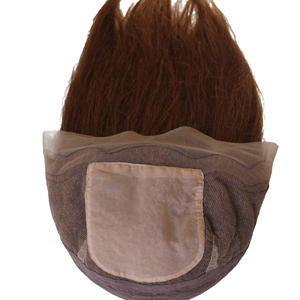 Peluca de la mejor calidad, hecha a mano, 100% color marrón ceniza ombre, natural, HD, transparente, con encaje frontal completo, larga y lisa. - Product Image 4