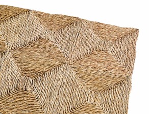 Tapis de sol écologique en jonc de mer tissé à la main, motif géométrique, pour salon, chambre, entrée, décoration de maison de style campagnard - Product Image 3
