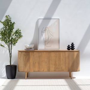 Aparador Grande Vandana Lunaris, Mueble de Acento Minimalista Moderno de Madera Maciza - Product Image 1