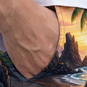 Pantalones Cortos de Playa de Lona Ligeros y Coloridos de Secado Rápido con Cordón Ajustable, Estilo Urbano, Diseño Personalizado, Venta Caliente 2025 - Product Image 4