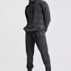 Chándales Unisex Personalizados de Alta Calidad con Lavado Ácido, Estilo Urbano, Hombros Caídos, Ecológicos, Tallas Grandes, OEM - Product Image 1